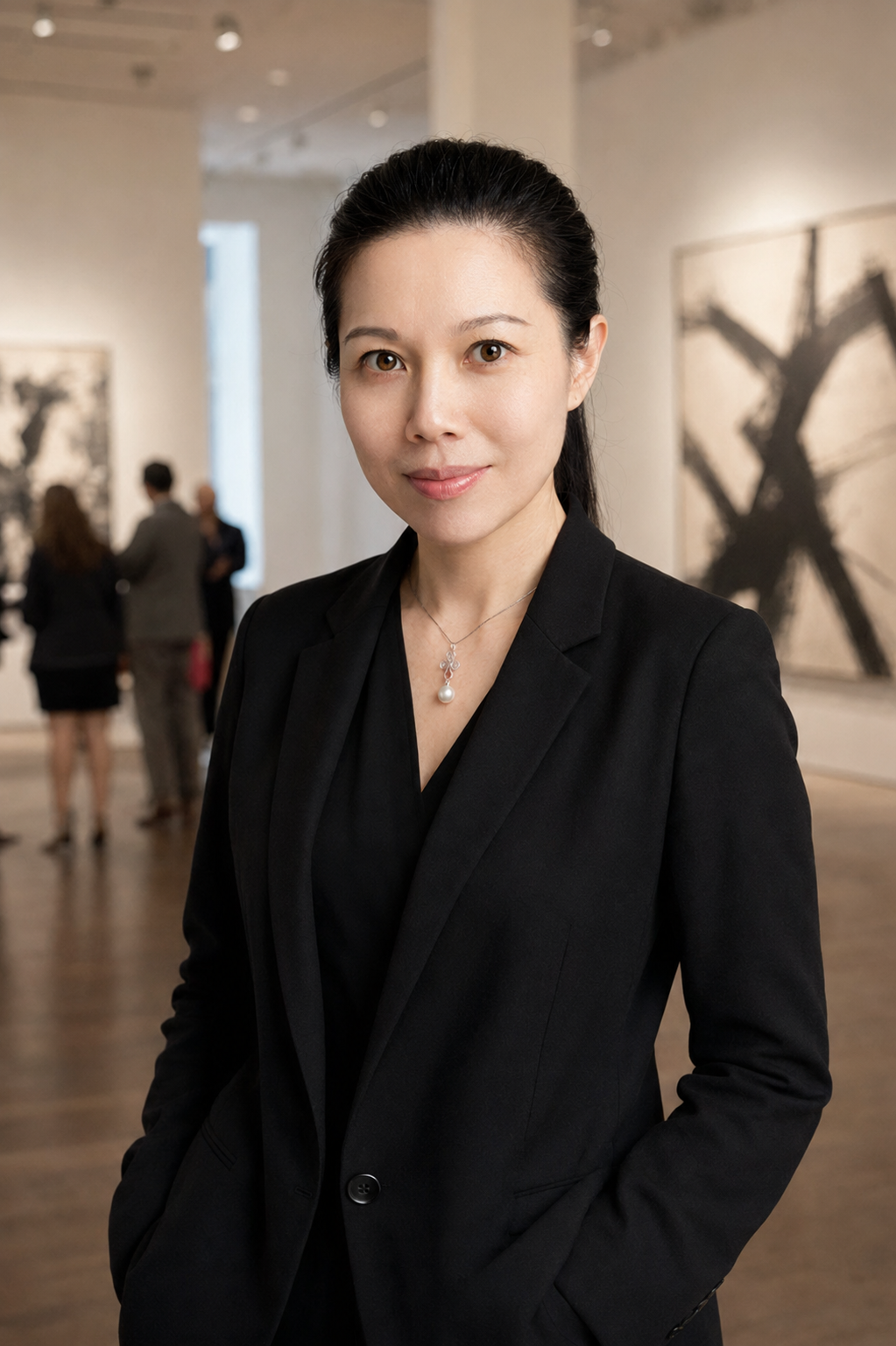 Museland founder in a gallery
